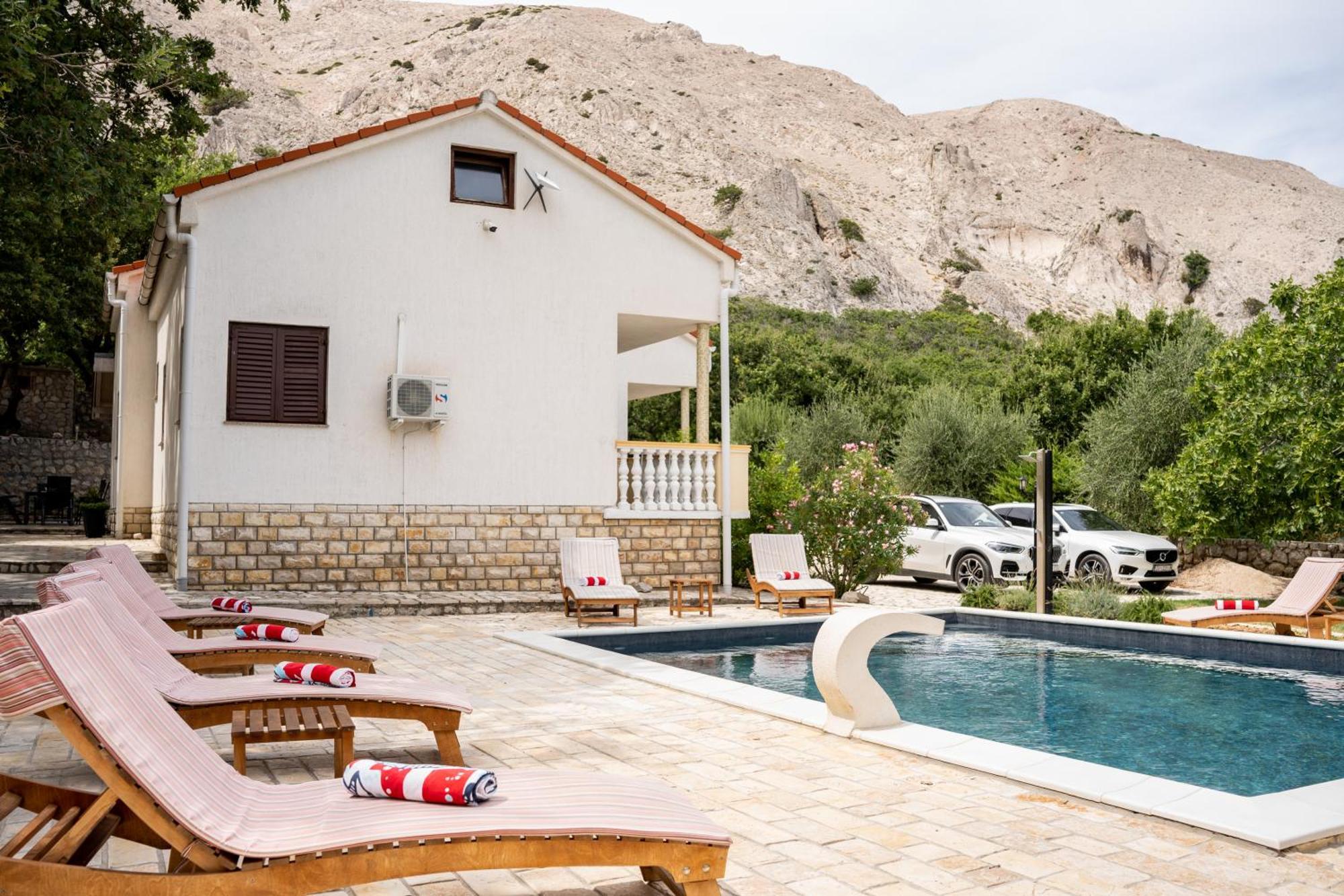 Villa Pag Dubrava Relax With Pool Bosana Exteriör bild