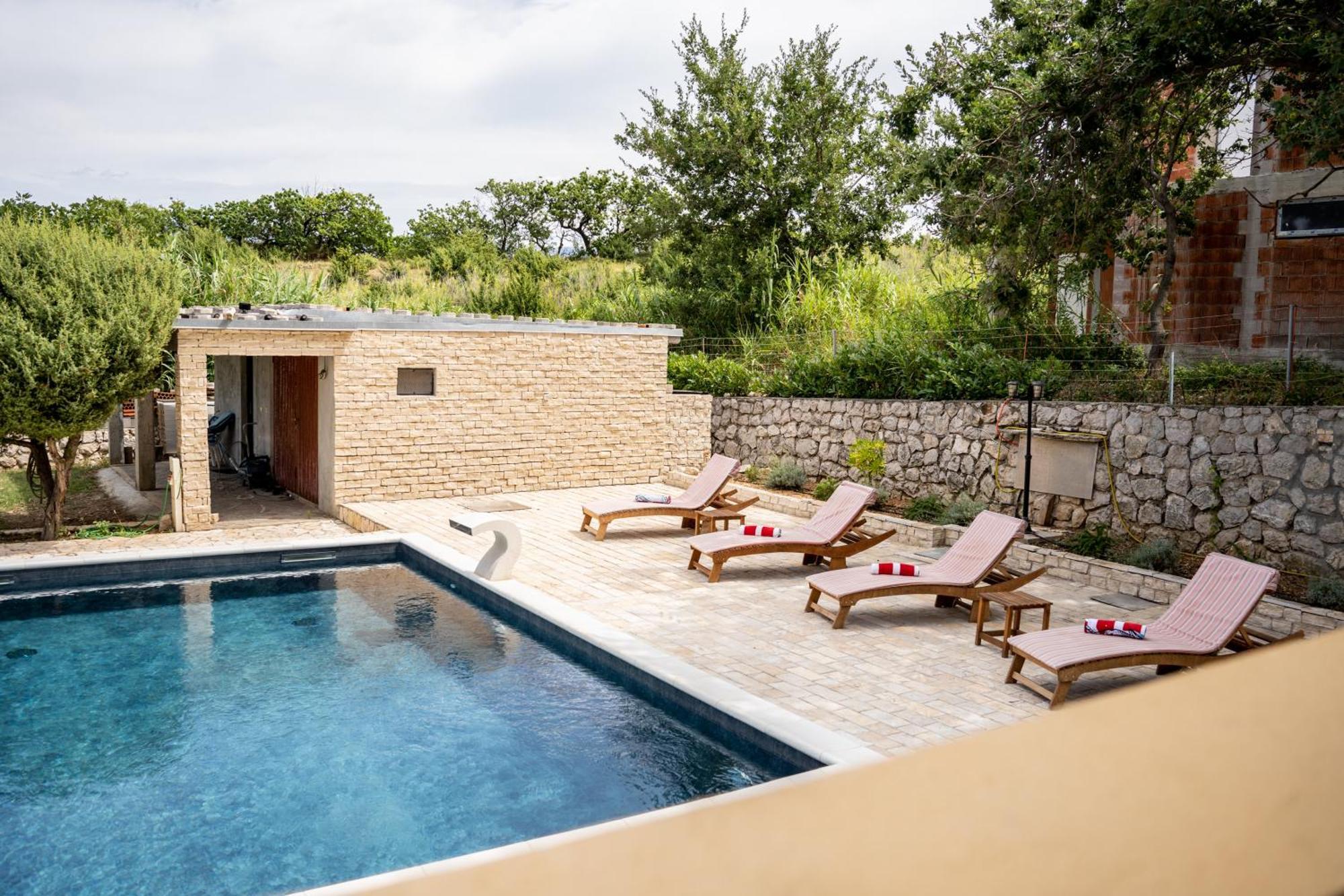 Villa Pag Dubrava Relax With Pool Bosana Exteriör bild