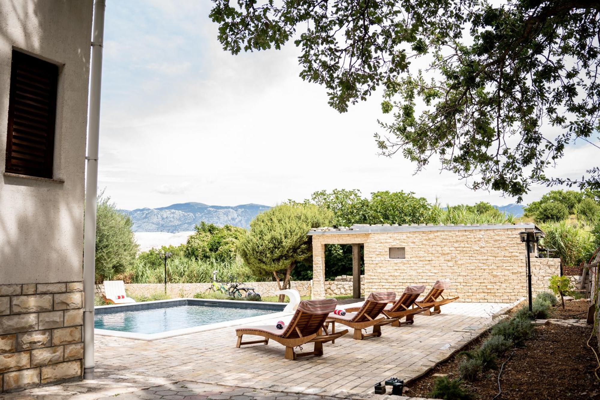 Villa Pag Dubrava Relax With Pool Bosana Exteriör bild